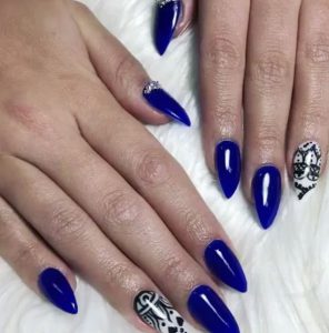 Rock The Season’s Trendy Royal Blue Nails Now | BEAUTY