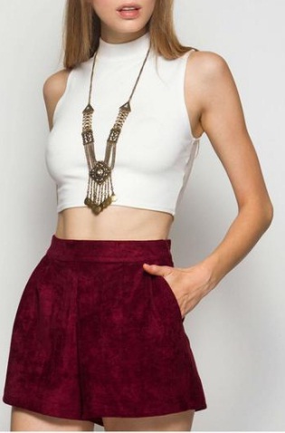 Stylish Suede Crop Top from Victoria's Secret
