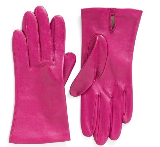 PINK LEATHER GLOVES | FASHION