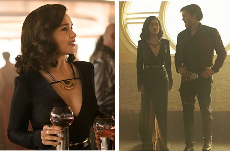 Get Emilia Clarke’s Long Black Gown From “Solo: A Star Wars Story ...